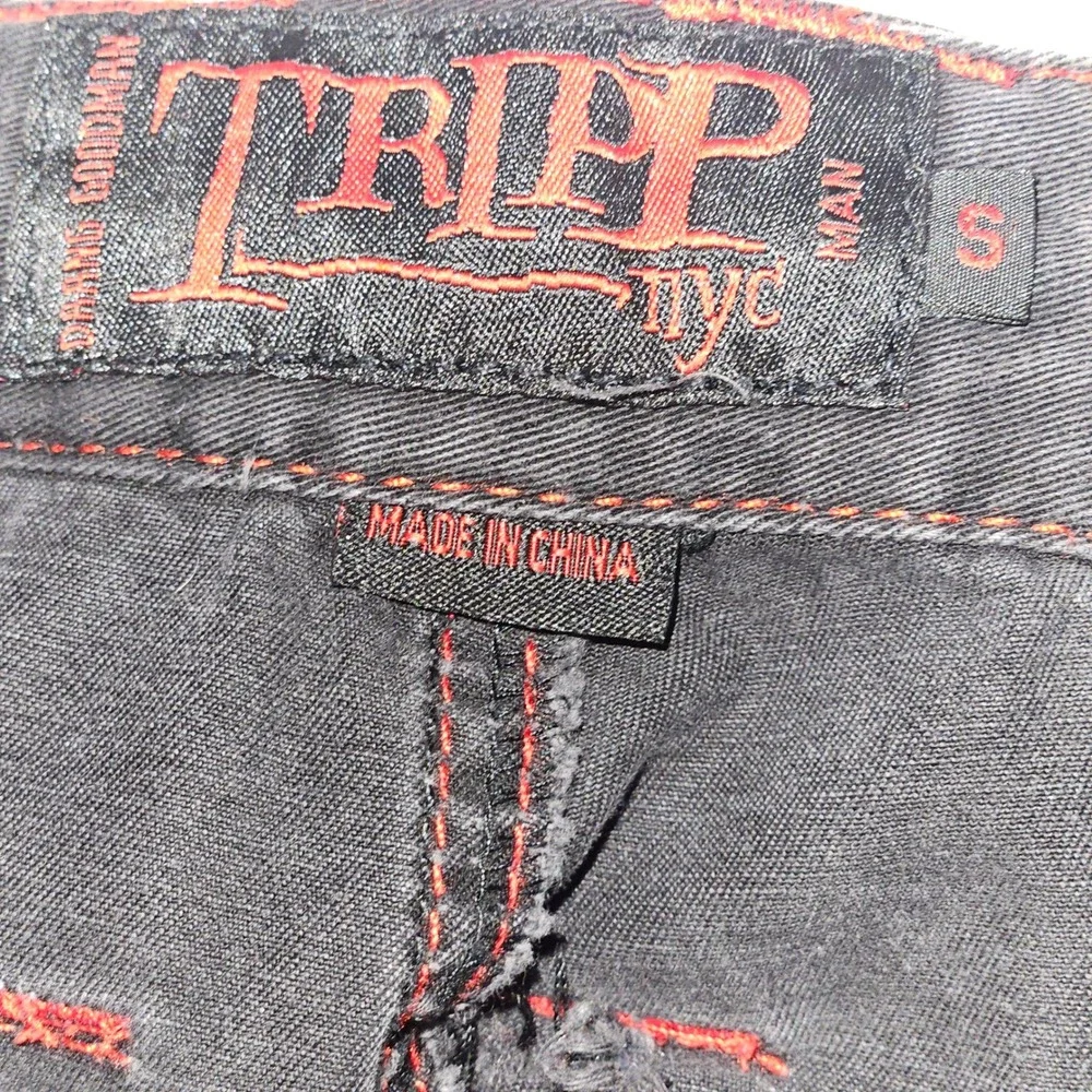 Tripp NYC Black Red Cyber Goth Emo Punk Rock Pants